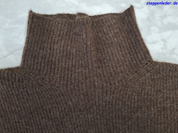 Damen-Rollkragenpullover aus 100% Yak braun; Größe M; aus der Mete ® Collection - Kopie